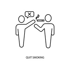 quit smoking concept line icon. Simple element illustration. quit smoking concept outline symbol design.