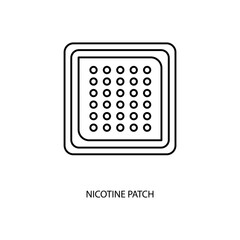 nicotine patch concept line icon. Simple element illustration.nicotine patch concept outline symbol design.