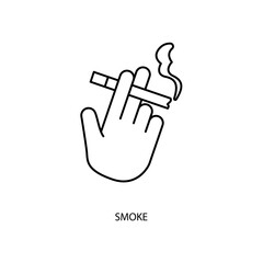 smoke concept line icon. Simple element illustration.smoke concept outline symbol design.