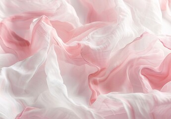 Obraz premium Pink and white paper closeup of pink patterned fabric