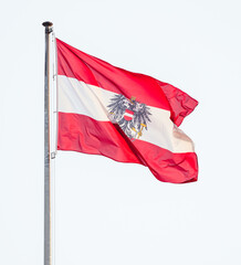 austrian flag in the wind