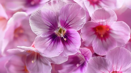 Naklejka premium Capture the stunning beauty of a Saintpaulia or Uzumbar violet in close up showcasing delicate pink indoor blooms This natural floral backdrop is perfect for celebrating occasions like birt