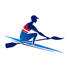 Rowing Player Vector SVG silhouette illustration, laser cut, Rowing Player Clip art