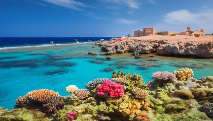 nice coral reef in the egypt safaga