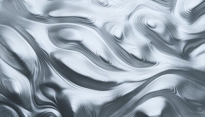 abstract 3d background with flowing liquid metal texture seamless silver texture generative ai