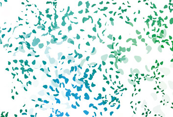 Light Blue, Green vector pattern with chaotic shapes.