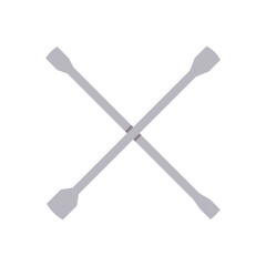 Four Way Lug Wrench for Automotive Repair, Vector Flat Illustration Design 