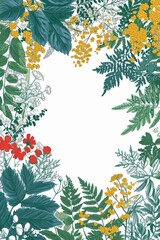 Colorful Bouquet of Flowers and Leaves