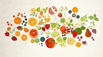   A white background with fruit appears like a white background with fruit It looks similar to a white background with fruit