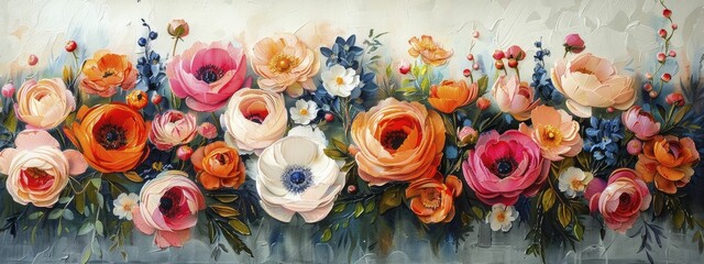 Celebrate in style with vibrant floral displays against a stunning watercolor backdrop at the Garden Party.
