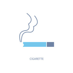 cigarette icons set. Set of editable stroke icons.Set of cigarette