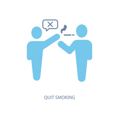quit smoking concept line icon. Simple element illustration. quit smoking concept outline symbol design.