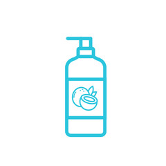 Essential Zen Coconut massage, aromatherapy treatment oil icon. Isolated on white background. From blue icon set.