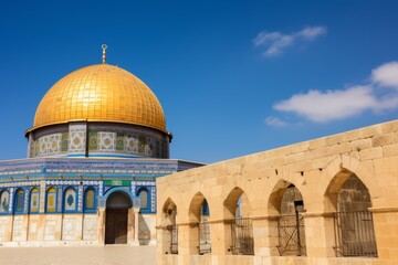 The Dome of the Rock in a Courtyard