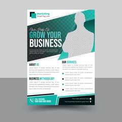 Corporate business flyer template design. marketing, business proposal, promotion, advertise, publication, poster flyer pamphlet brochure cover design layout gradient colour .