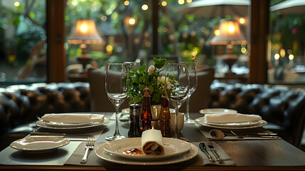 Fototapeta premium table setting for a dinner