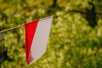 Polska Flaga na balkonie © rozentuzjazmowany