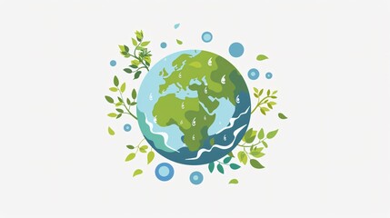 Naklejka premium earth globe with drops