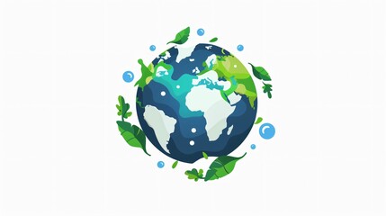 Fototapeta premium earth globe with drops