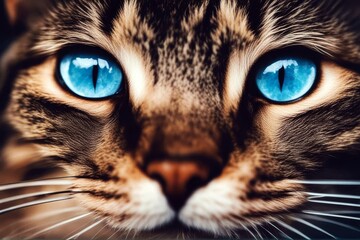 blue cat banner eyes design animal background eye country countryside curious cute domestic face...