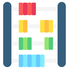 Abacus multi color icon, related to kindergarten theme, use for UI or UX kit, web and app development.