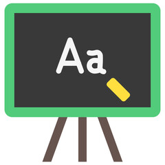 Chalkboard multi color icon, related to kindergarten theme, use for UI or UX kit, web and app development.
