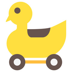 Duck multi color icon, related to kindergarten theme, use for UI or UX kit, web and app development.