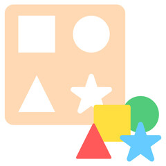 Toy multi color icon, related to kindergarten theme, use for UI or UX kit, web and app development.