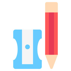 Sharpener multi color icon, related to kindergarten theme, use for UI or UX kit, web and app development.