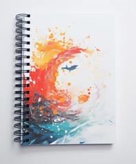Spiral Notebook With Painting of Womans Face
