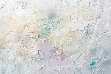 Multicolored texture painting. Abstract art background. Oil or acryl on canvas. Rough brushstrokes of paint. Delicate colors. Closeup of a painting by oil and palette knife.