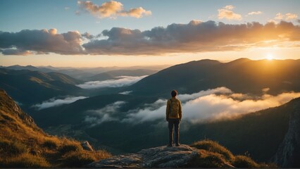 sunset in the mountains