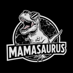 2024 mother day motherhood vector design, Mamasaurus © NHL Studio