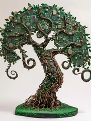 Electronic Components Tree Sculpture
