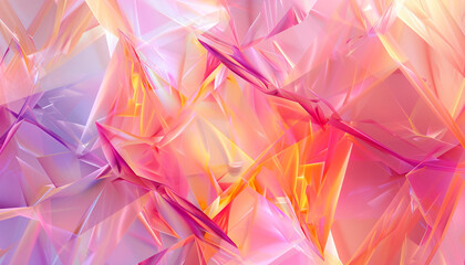 abstract polygonal design of soft pink and profound amber, ideal for an elegant abstract background