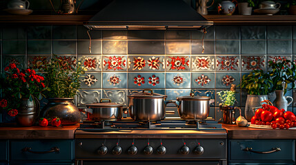 stove in the kitchen