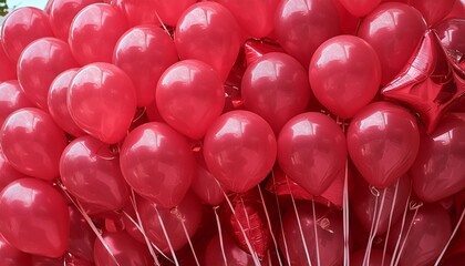 vibrant ruby balloon backdrop bold red party decor background or template