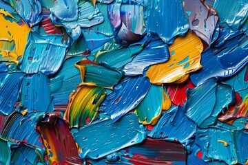 Vivid Abstract Paint Swirls and Strokes - Creative Background, Artistic Texture, Design Inspiration