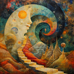 Planetary Tapestry Celestial Mosaic