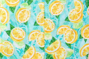 cloth with citrus pattern