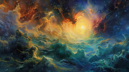 Stellar Strokes A Canvas of Cosmic Brilliance