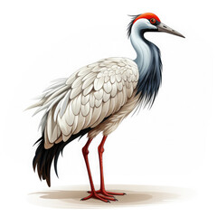 Watercolor Crane vector, clipart Illustration, Generative Ai