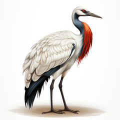 Obraz premium Watercolor Crane vector, clipart Illustration, Generative Ai