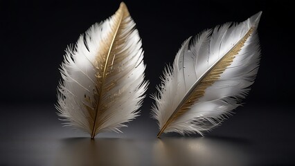 Metallic Enchantment: Interlaced Feathered Beauties