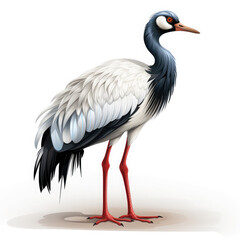 Fototapeta premium Watercolor Crane vector, clipart Illustration, Generative Ai