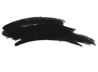 Abstract black smudge isolated