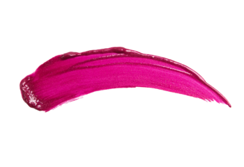 Pink gloss lipstick smudge isolated