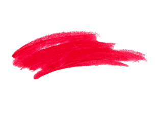 Red lipstick smudge isolated