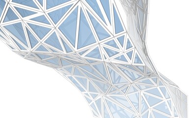 Abstract modern architecture 3d illustration