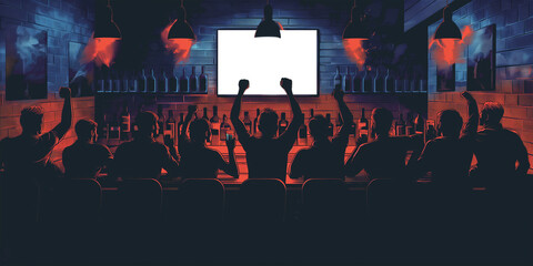 People sitting at the bar watching TVs, there is a place for your own content on TV